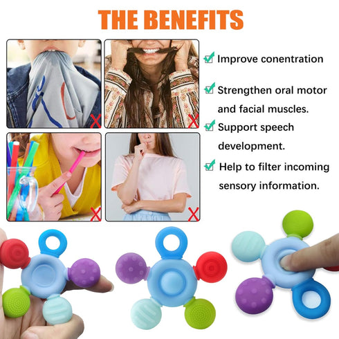 Chewy Necklace for Sensory Kids, Seeway Silicone Sensory chew Necklace Oral Motor Aids for Boys Girls, Autism Chew Toys