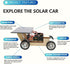 Solar-Powered Car V1 - Wooden STEM Kit with Wireless Remote Control for Kids Aged 8-12