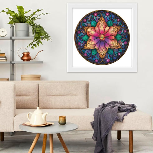 500 Pieces,16.5x16.5 inch Ixfyloop Wooden Puzzles for Adults Wooden Puzzles, Mandala Puzzle Wood Jigsaw Puzzles Unique