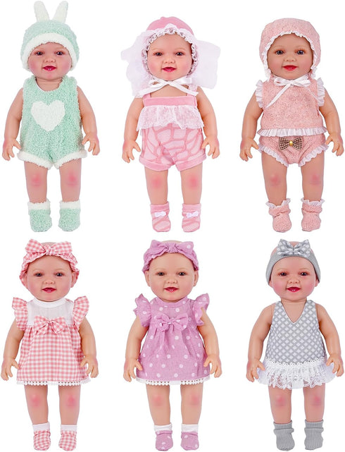 BABESIDE 6 Sets of Baby Doll Clothes for 12-15 Inch Dolls, Various