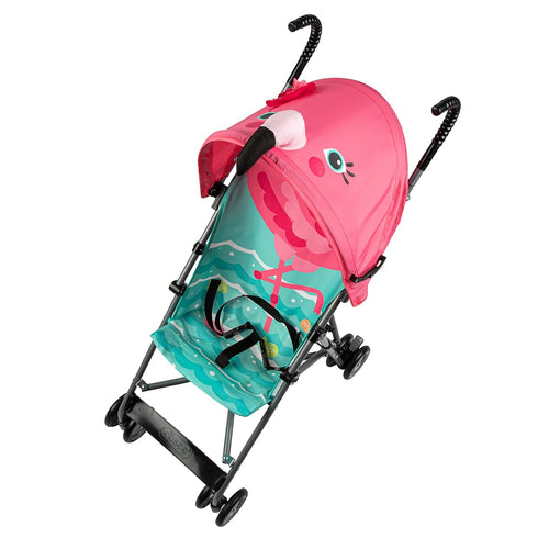 Cosco Character Umbrella Stroller, Compact Umbrella Fold, Easy to Store Anywhere, Pink Flamingo