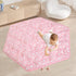 55" 47" Moonsea Hexagon Mat Princess Tent Rug, Plush Soft Playpen Mat Fitted for Monobeach Princess Castle, Non Slip