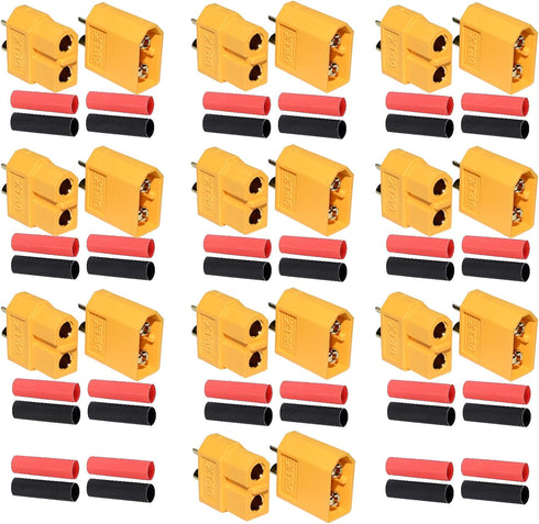 QIAN ZI QIU 10 Pairs XT60 Connectors XT60 Male and Female Bullet Connectors Power Plugs,
