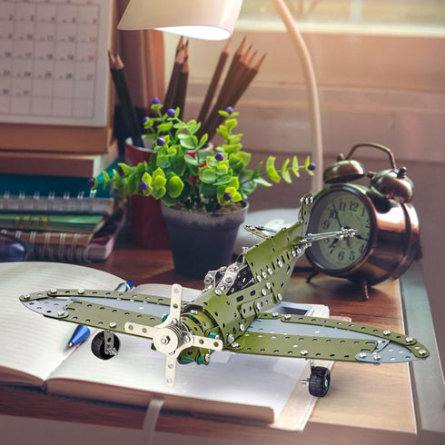 8-12 12-16, 258 Sets 10-14 STEM Projects for Kids Ages Pieces Erector Airplane Model kit, Model Aircraft Metal Building