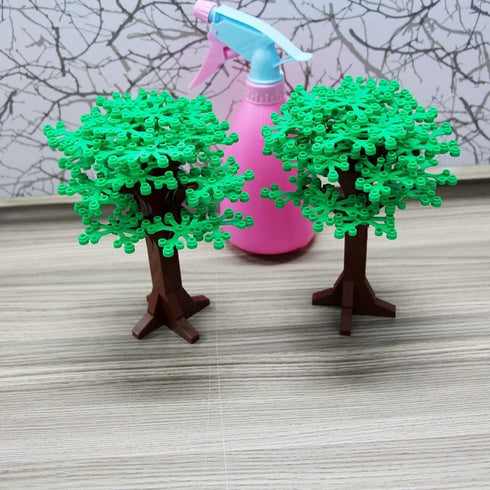 Feleph 4PCS Large Trees City Building Block Compatible with Major Brand, Classic Bricks Toy Set (6.7inch Height)