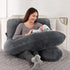 Elover 57" U-Shaped Full Body Pregnancy Pillow for Sleeping Maternity Pillow with Removable Cover, Support for Back