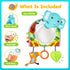 0-6-12-18 Koty Car Seat Toy - Kick and Play Activity Center with Mirror,Teether and Crinkle, Fun Travel Baby Toy