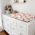 Boho Retro Poppy Flowers Changing Pad Covers, 32''x16'' Red Poppy Floral for Boy Girl, Soft Breathable Sheets