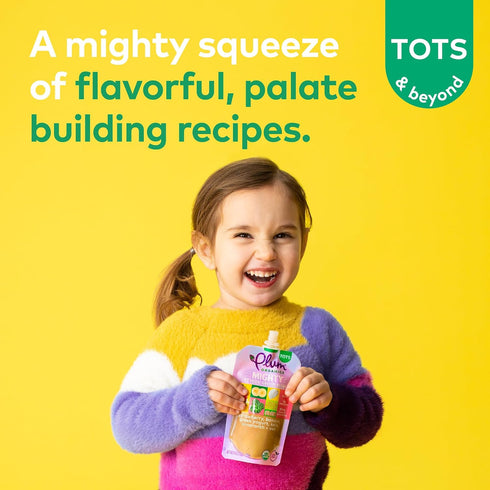 4 4 oz (Pack 12) Plum Organics Mighty Organic Toddler Food - Banana, Blueberry, Sweet Potato, Carrot, Greek Yogurt