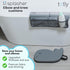 6pcs Elbow Set 2 Bath Kneeler and Rest pad - Complete Bathtime Kit with Cushions, Rinse Cup, Spout Cover, Thermometer