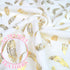 American Baby Company Heavenly Soft Chenille Fitted Contoured Changing Pad Cover, Sparkle Gold Feather on Pink