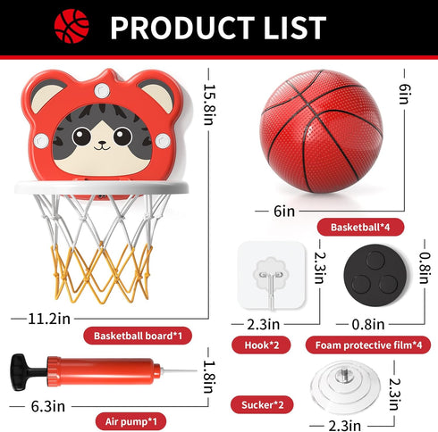 Bennol Toddlers Basketball Hoop, Indoor Mini Basketball Toys for 2-5 Year Old Boys, Birthday Gifts