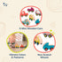 B. toys 6 Little Wooden Toy Cars Free Wheee-Lees Colorful Play Set for Kids, Toddlers, 1 Year +