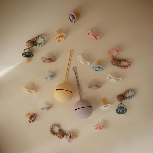 6-18 FRIGG Butterfly Anatomical SilkySoft Silicone Baby Pacifier | Made in Denmark | BPA-Free (Silky Satin/Cream