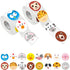 600 Pcs Adorable Round Face Animal Stickers in 16 Designs for Kids Party Favor (1.5" Diameter Each)