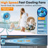 AMTIFO Blue Baby Fan - USB Rechargeable, Quiet, Adjustable Speed, Portable Cooling Fan for Baby Stroller, Car Seats