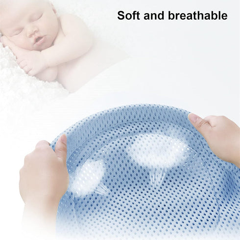 Baby Five-Pointed Bathtub Support Net, Soft Shower Mesh Pad for Newborn Bathing Support, Adjustable for 0-18 Months