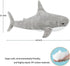 MUPI Shark Plush, 39” Shark Stuffed Animal, Large Shark Pillow Toy, Grey Ocean Stuffed Animal