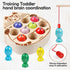 Wooden Magnetic Fishing Game for Toddlers 1-3 - Montessori Learning Toys for Fine Motor Skills, Birthday Gift