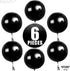 KatchOn Large Black Mylar Balloons, 22 Inch, Pack of 6 for Birthday, Anniversary, Halloween Decorations