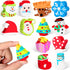 Big Christmas Erasers, Fun Snowman, Snowflake, Santa Claus, Christmas Tree Holiday Erasers, 12 Pcs for Kids, Students