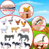 smilixin 12 Set,Animals PCS Animals Figures,Mini Farm Animal Figurines,Plastic Farm Animal Figures Learning Educational