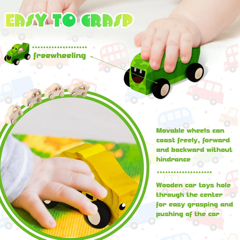 24 Chivao Pcs Wood DIY Car Toys, Unfinished Wooden Cars, Paintable Wood Toys, Wooden Crafts for Students Home