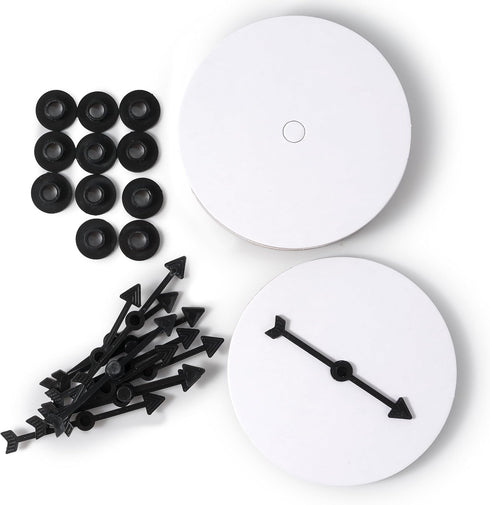 12 Board Game Arrow Spinners, Family Games Accessories - Blank DIY Gaming Spinners, Create Your Own - Replacement