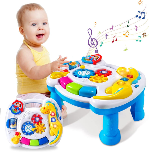 JUEJIAZKIY Music Baby Activity Center Toy 12-18 Months Activity Table Baby Toys 12