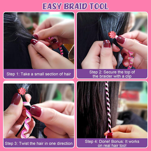 Cleboen 35PCS Playset 3 4 5 6 7 8+ Hair Styling Doll Head Makeup Kit for Girls Toys, Kids Hair Salon Pretend