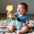 0-3-6-12 Musical Baby Rattle Toy, Soft Silicone Infant Teething Light-Up Rattle for Sensory Development, Easy Grasp