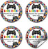 Game Over Video Game Birthday Party Sticker Labels, 40 2" Circle Stickers by AmandaCreation for Party Favors