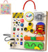 GNAYUIJ Busy Board Montessori Toys for 1 2 3 Years Old Toddler,Wooden Sensory