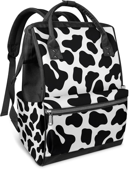 Honeybaby Diaper Bag Backpack for Mom & Dad Cow Print Style 19L Large