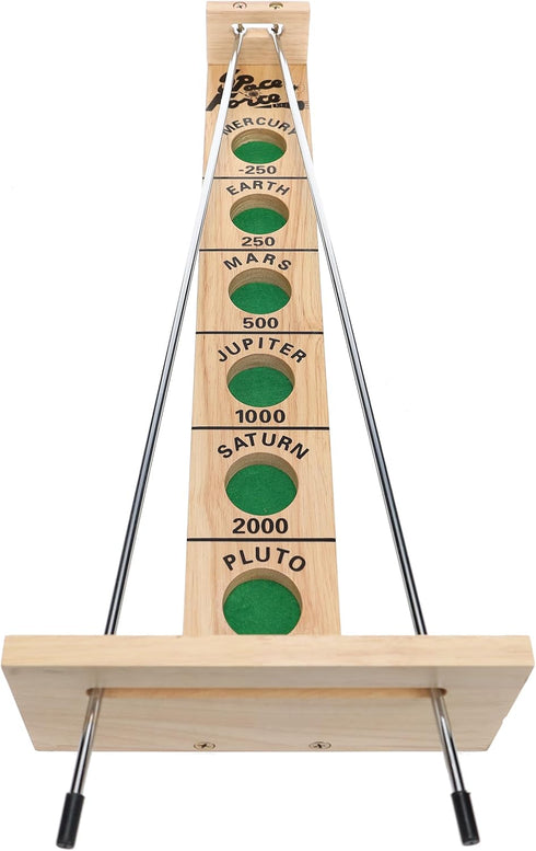 WE Games Shoot the Moon - Classic Solid Wood Rolling Ball Game for Family Fun & Skill Building, Enhances Social Skills