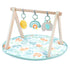 Ingenuity Sun Valley Wooden Baby Play Mat, Foldable A-Frame Bar, Machine-Washable Mat,