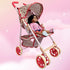 Baby Doll Stroller for Toddler Girls & Big Kids up to 8 Years - 28” Toy Stroller with Coral Floral Print