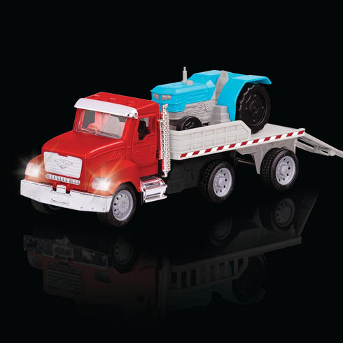 7-Inch 3+ Driven by Battat Telehandler Forklift Toy with Lights & Sounds, Movable Parts, Construction Vehicle for Boys