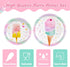 64 Set Summer 16 WERNNSAI Ice Cream Party Decorations - PCS Ice Cream Plates Napkins and Forks Popsicle Party