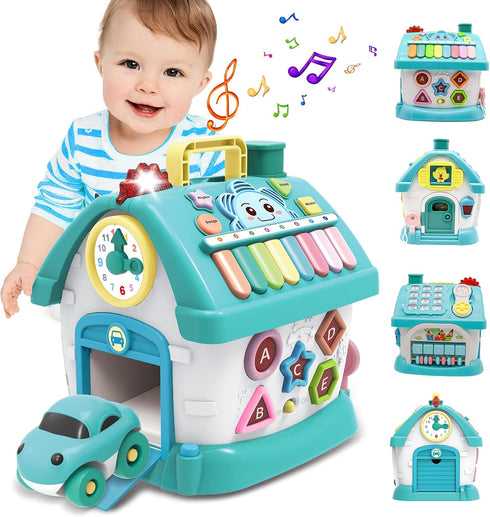 Baby Functional House for 6 to 18 Months, Montessori Toys with Sound, Lights, Music, and Smart Learning Home