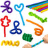 AFUDO Silicone Sensory Sticks for Kids Adults, Textured Flexible Fidget Sticks Toys for