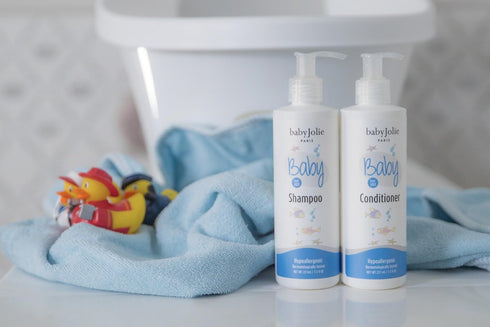 7.5oz 7.5oz Baby Jolie Tear-Free Bath Essentials for Infants and Toddlers | Shampoo + Hair Conditioner