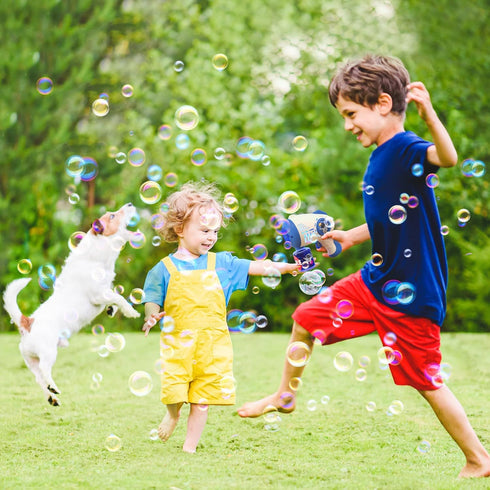 Eaglestone 2 Bubble Gun for Kids, Light Up Bubble Machine for Toddlers, Automatic Blower for Outdoor Toys Gift