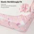 3 Pack 52x28 Baby Crib Sheets Girl, Toddler Bed Sheets for Standard Toddler Mattresses, Soft Microfiber Fitted Crib