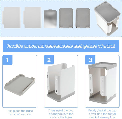 UKQRRTC 1700 ML Breastmilk Freezer Organizer - Breast Milk Storage Tower, First in First Out