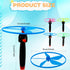 48 Pcs Flying Saucer Flying Disc Toy - Includes 16 String Launchers & 32 Flying Saucer for Outdoor Games