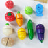 Set Playset Dailyfunn Wooden Pretend Play Foods for Kids Kitchen Montessori Cutting Toys with Storage Box