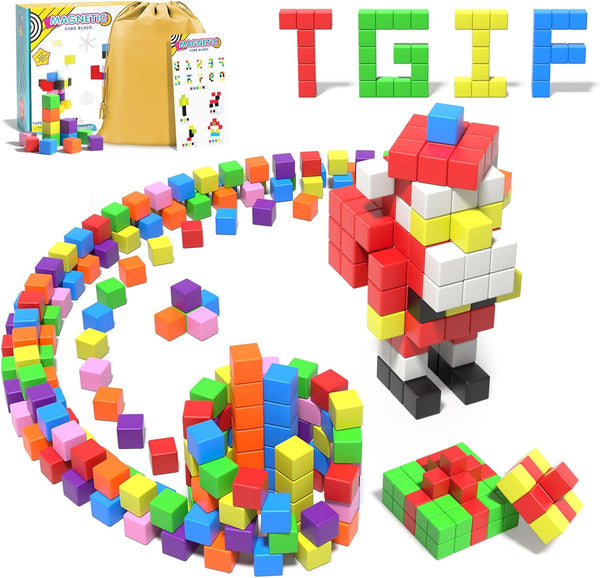 72pcs Magnetic Building Blocks for Toddlers, Large Magnet Construction Cube Toys for Kids, STEM Educational