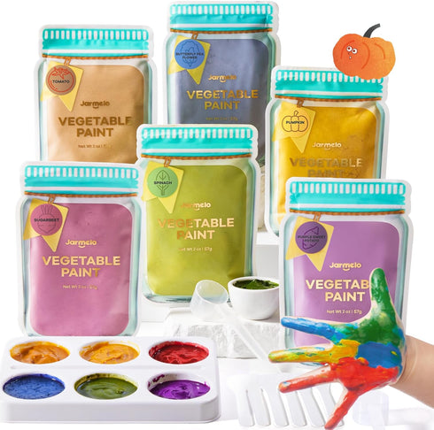 Jar Melo Washable Finger Paints Powder for Toddlers, Safe Paints for Baby's