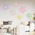 Dimeho 6pcs 3 Boho Nursery Decor Daisy Flower Woven Macrame Wall Hanging Size Daisy Flower Wall Decor Bohemian Nursery